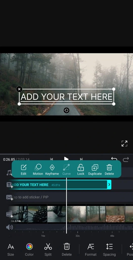 Guide to add text in VN MOD APK