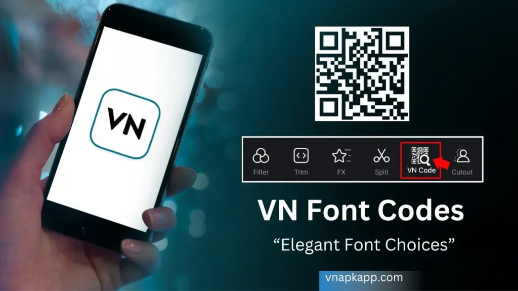 Font QR Codes For VN Video Editor